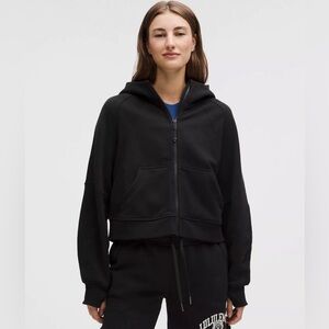 Black XS/S Lululemon full zip scuba oversized hoodie